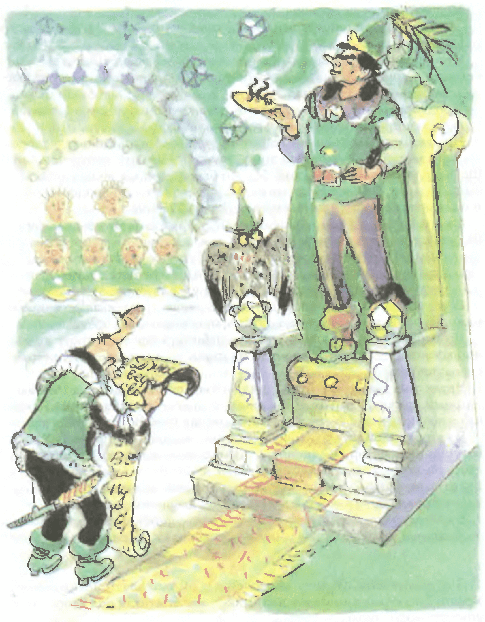 Иллюстрация Л.В. Владимирского к сказке А.М. Волкова «Урфин Джюс и его деревянные солдаты»