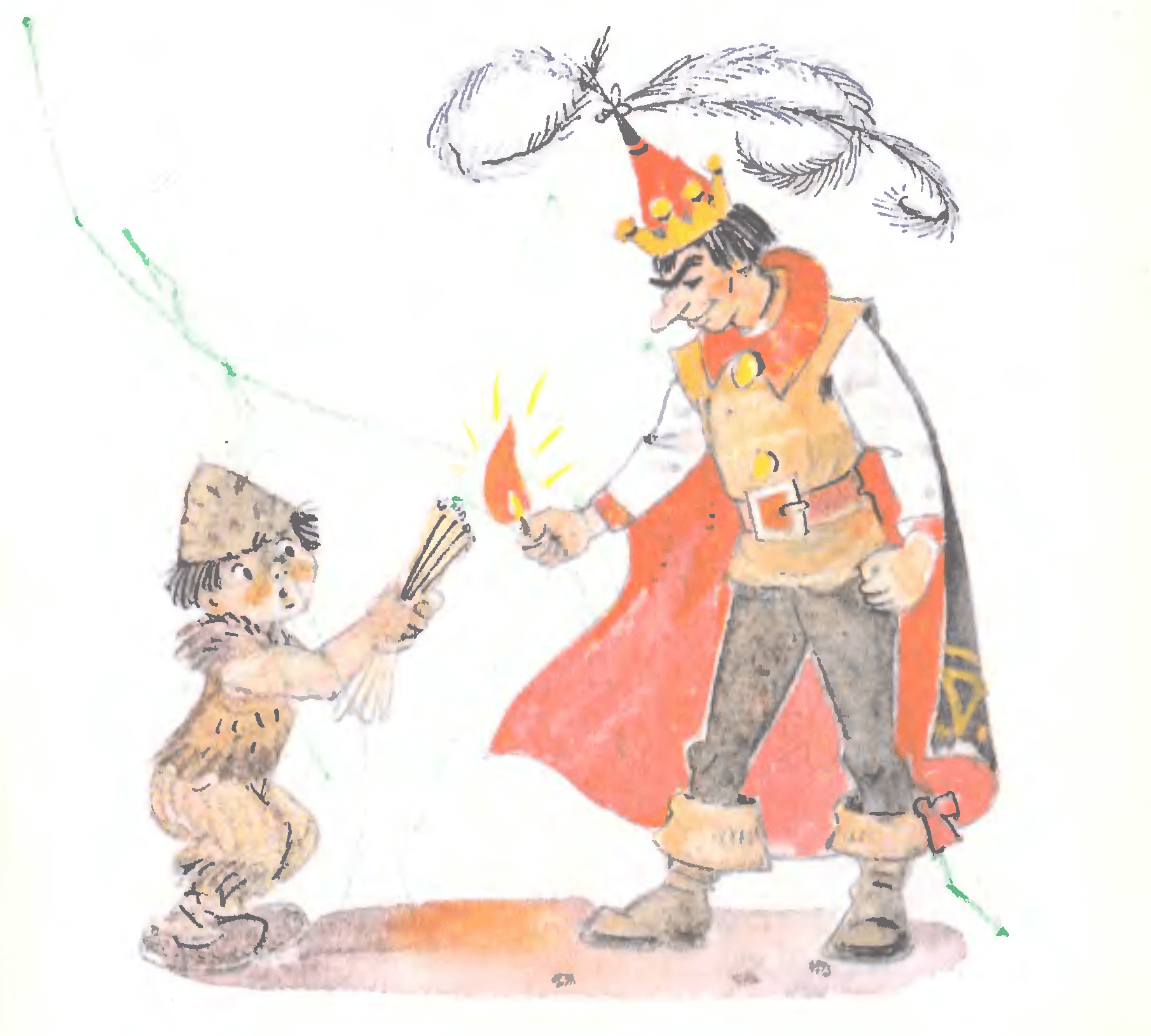 Иллюстрация Л.В. Владимирского к сказке А.М. Волкова «Огненный бог марранов»