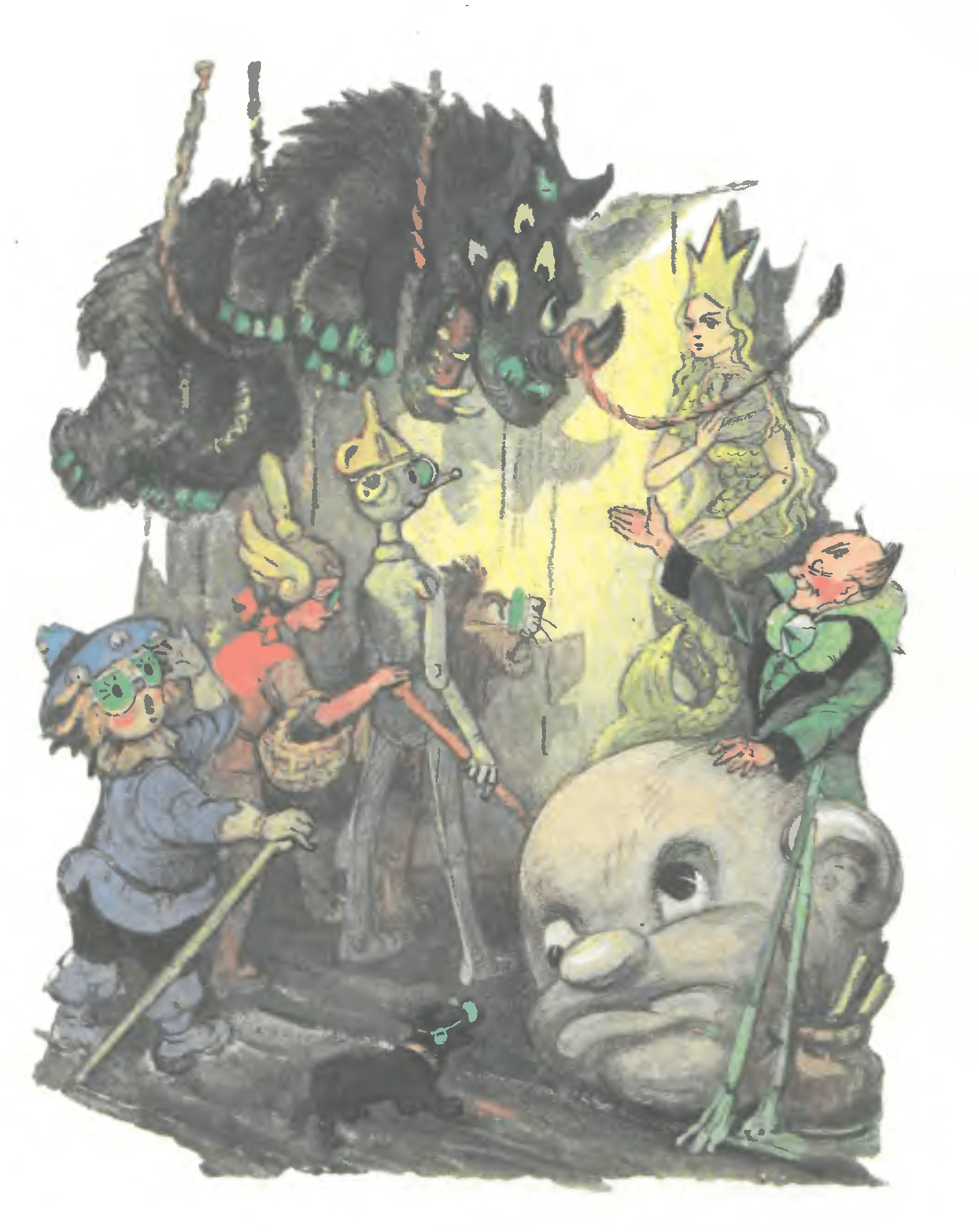Иллюстрация Л.В. Владимирского к сказке А.М. Волкова «Волшебник Изумрудного города»
